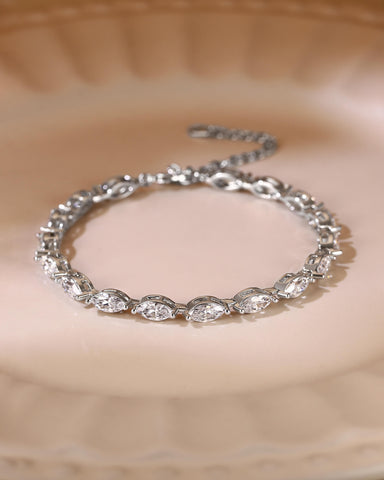 BRIANNA Marquise Cut Moissanite Diamond Tennis Bracelet