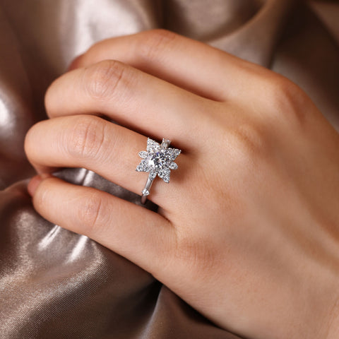 EIRA Round Cluster Unique Engagement Ring