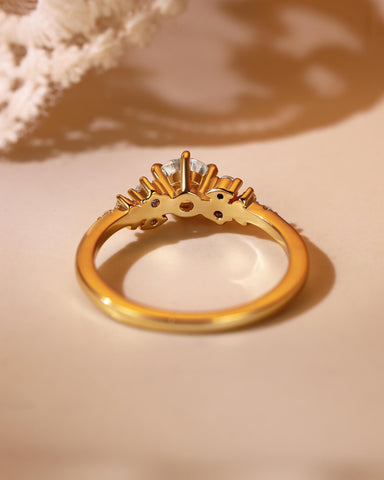 NOIRA Round Cut Cluster Engagement Ring