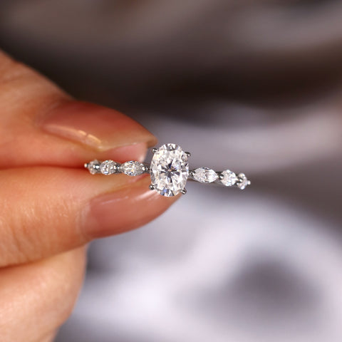 ALORA Four-Prong Oval Cut Solitaire Engagement Ring