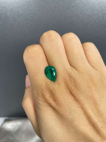 3.55Ct Pear Colombian Emerald